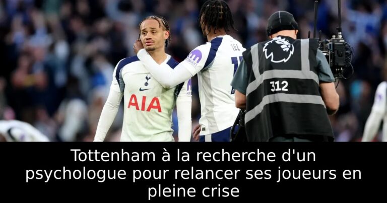 Tottenham à la recherche d'un psychologue pour relancer ses joueurs en pleine crise