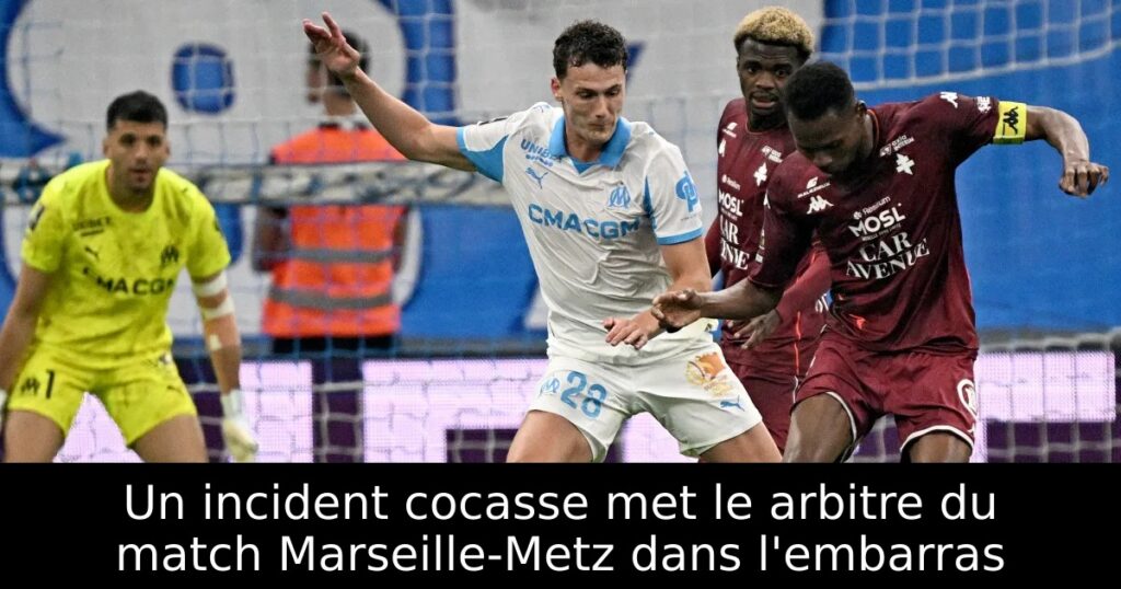 Un incident cocasse met le arbitre du match Marseille-Metz dans l’embarras