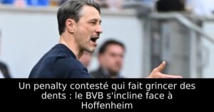 Un penalty contesté qui fait grincer des dents : le BVB s&rsquo;incline face à Hoffenheim