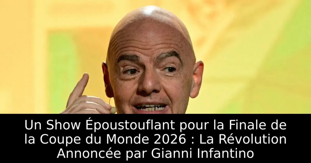 Un Show Époustouflant pour la Finale de la Coupe du Monde 2026 : La Révolution Annoncée par Gianni Infantino