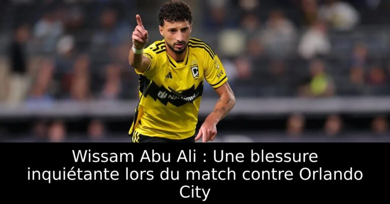 Wissam Abu Ali : Une blessure inquiétante lors du match contre Orlando City