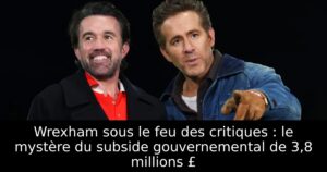 Wrexham sous le feu des critiques : le mystère du subside gouvernemental de 3,8 millions £