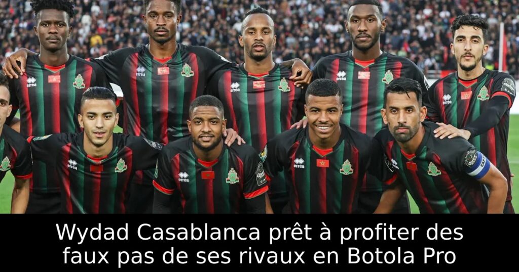 Wydad Casablanca prêt à profiter des faux pas de ses rivaux en Botola Pro