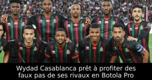 Wydad Casablanca prêt à profiter des faux pas de ses rivaux en Botola Pro