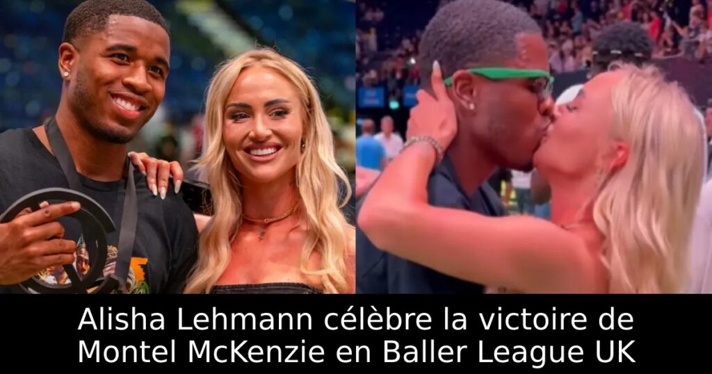 Alisha Lehmann célèbre la victoire de Montel McKenzie en Baller League UK
