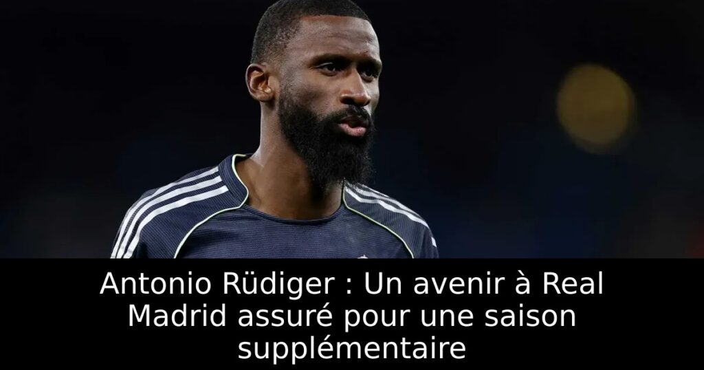Antonio Rüdiger : Un avenir à Real Madrid assuré pour une saison supplémentaire