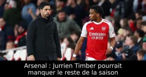 Arsenal : Jurrien Timber pourrait manquer le reste de la saison