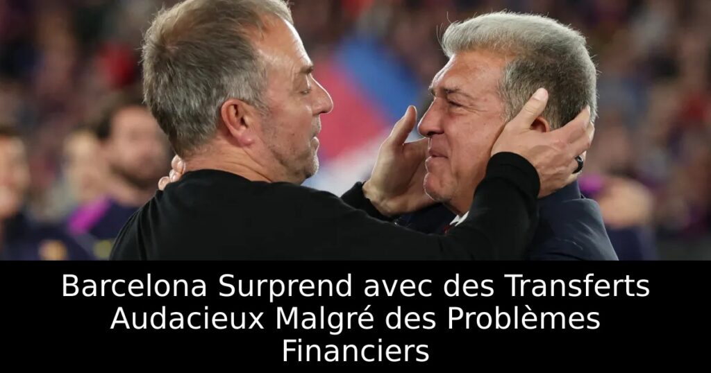 Barcelona Surprend avec des Transferts Audacieux Malgré des Problèmes Financiers