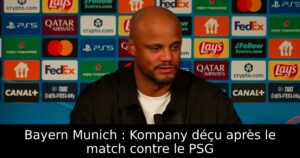 Bayern Munich : Kompany déçu après le match contre le PSG