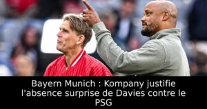 Bayern Munich : Kompany justifie l&rsquo;absence surprise de Davies contre le PSG