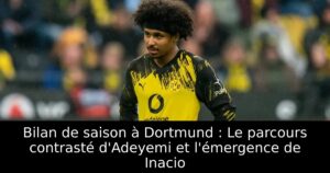 Bilan de saison à Dortmund : Le parcours contrasté d&rsquo;Adeyemi et l&rsquo;émergence de Inacio
