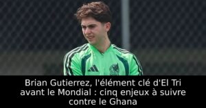 Brian Gutierrez, l&rsquo;élément clé d&rsquo;El Tri avant le Mondial : cinq enjeux à suivre contre le Ghana