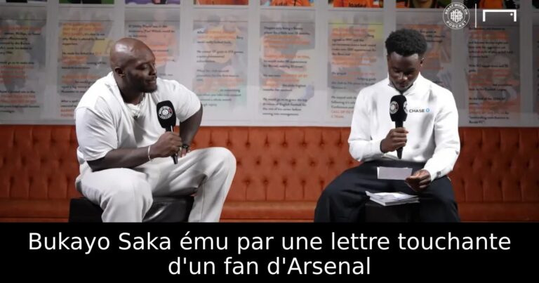Bukayo Saka ému par une lettre touchante d'un fan d'Arsenal