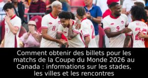 Comment obtenir des billets pour les matchs de la Coupe du Monde 2026 au Canada : informations sur les stades, les villes et les rencontres