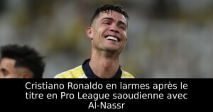 Cristiano Ronaldo en larmes après le titre en Pro League saoudienne avec Al-Nassr