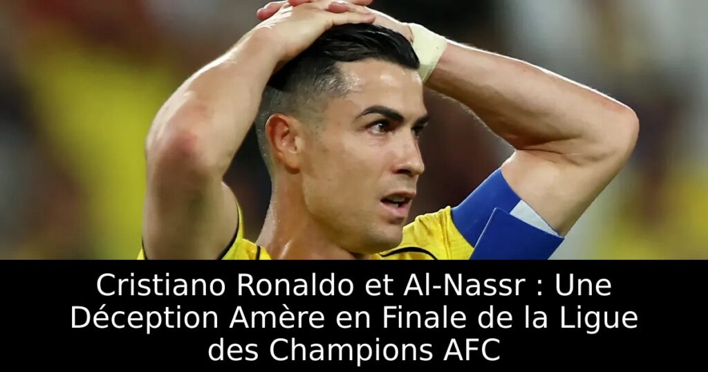 Cristiano Ronaldo et Al-Nassr : Une Déception Amère en Finale de la Ligue des Champions AFC