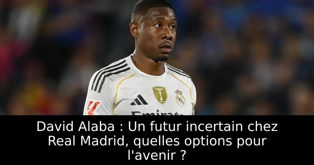 David Alaba : Un futur incertain chez Real Madrid, quelles options pour l&rsquo;avenir ?