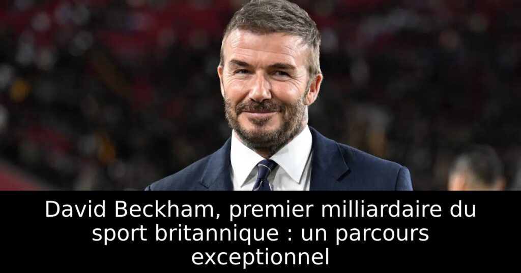 David Beckham, premier milliardaire du sport britannique : un parcours exceptionnel