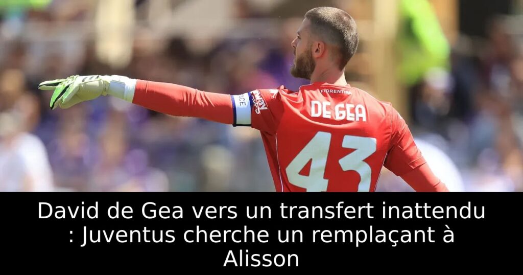 David de Gea vers un transfert inattendu : Juventus cherche un remplaçant à Alisson