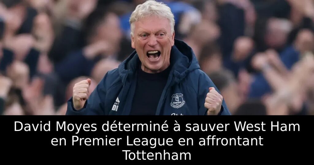 David Moyes déterminé à sauver West Ham en Premier League en affrontant Tottenham