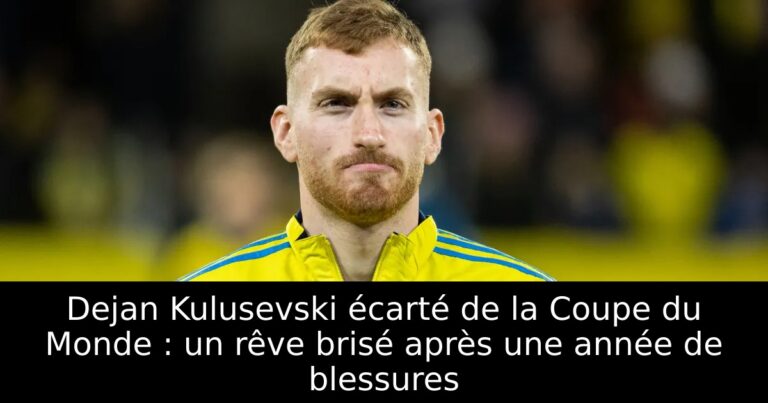 Dejan Kulusevski écarté de la Coupe du Monde : un rêve brisé après une année de blessures