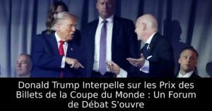 Donald Trump Interpelle sur les Prix des Billets de la Coupe du Monde : Un Forum de Débat S&rsquo;ouvre