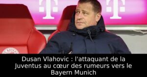 Dusan Vlahovic : l&rsquo;attaquant de la Juventus au cœur des rumeurs vers le Bayern Munich