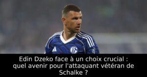 Edin Dzeko face à un choix crucial : quel avenir pour l&rsquo;attaquant vétéran de Schalke ?