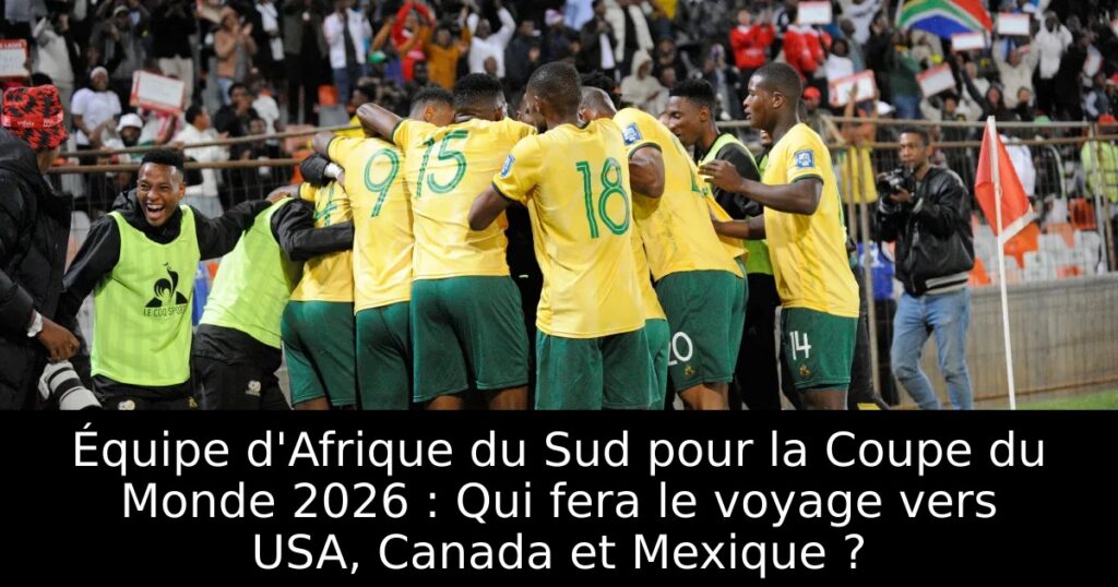 Équipe d&rsquo;Afrique du Sud pour la Coupe du Monde 2026 : Qui fera le voyage vers USA, Canada et Mexique ?