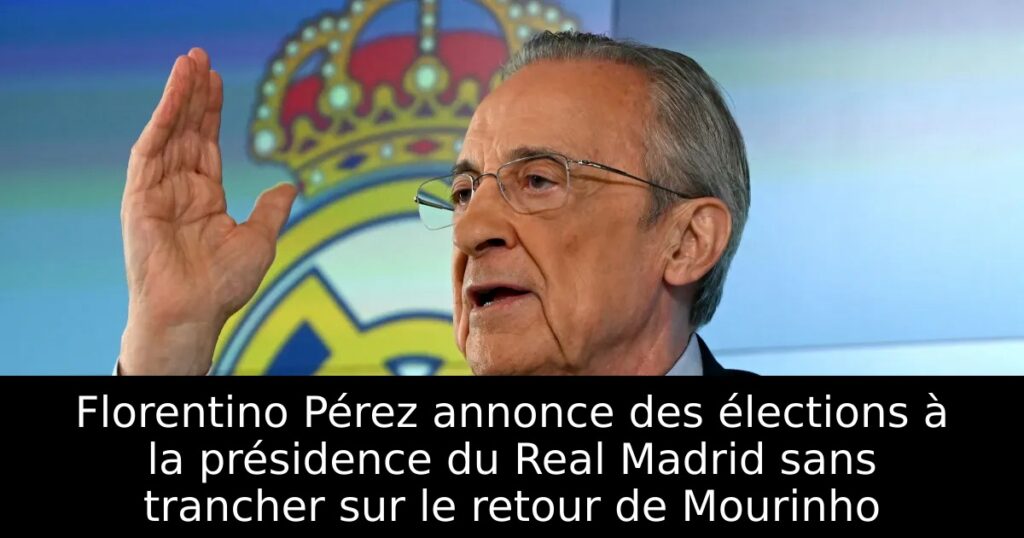 Florentino Pérez annonce des élections à la présidence du Real Madrid sans trancher sur le retour de Mourinho