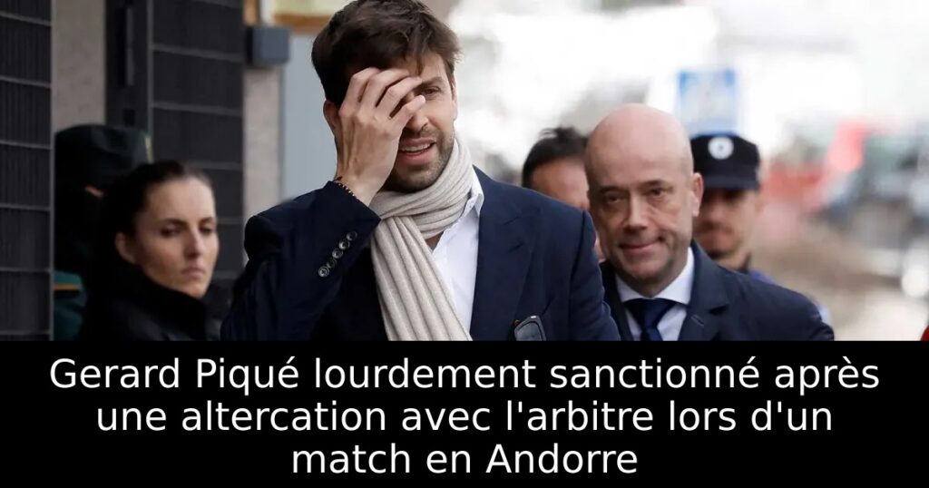 Gerard Piqué lourdement sanctionné après une altercation avec l&rsquo;arbitre lors d&rsquo;un match en Andorre