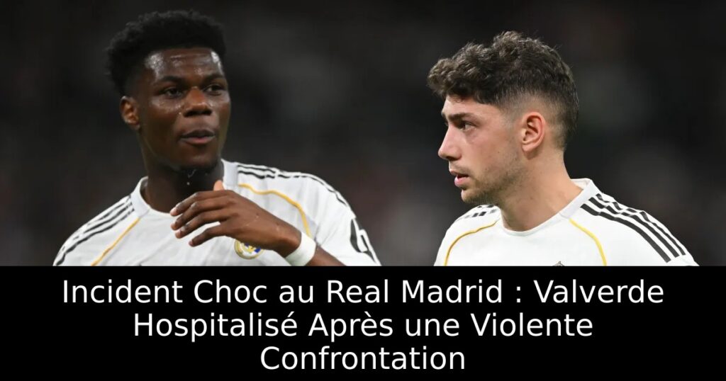 Incident Choc au Real Madrid : Valverde Hospitalisé Après une Violente Confrontation