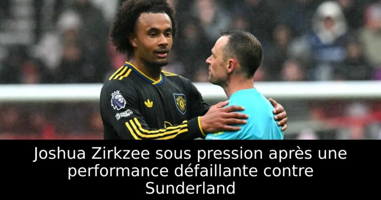 Joshua Zirkzee sous pression après une performance défaillante contre Sunderland