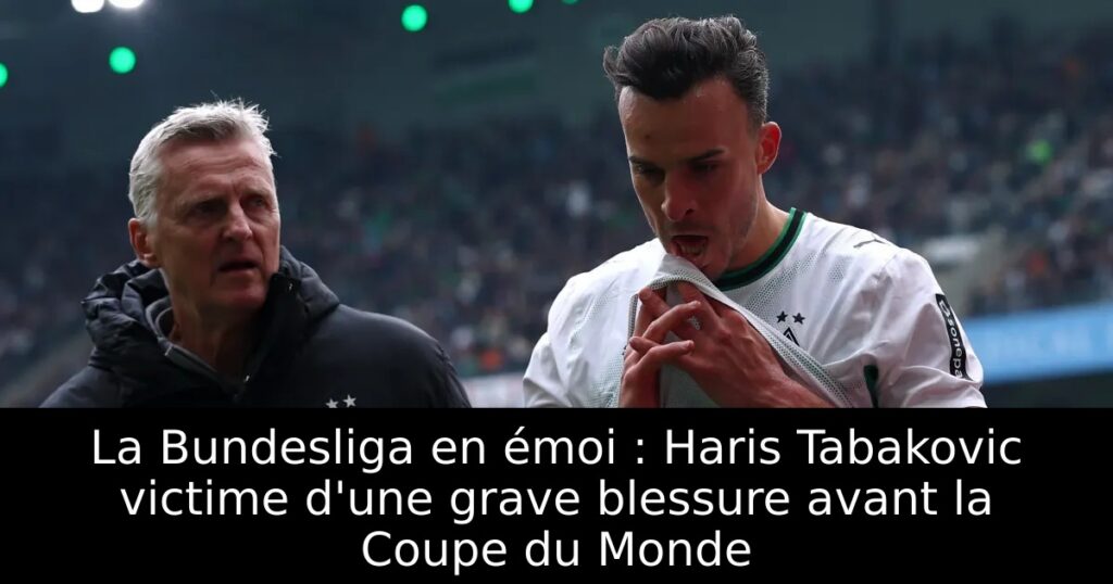 La Bundesliga en émoi : Haris Tabakovic victime d&rsquo;une grave blessure avant la Coupe du Monde