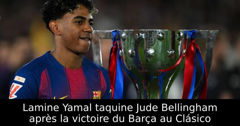 Lamine Yamal taquine Jude Bellingham après la victoire du Barça au Clásico