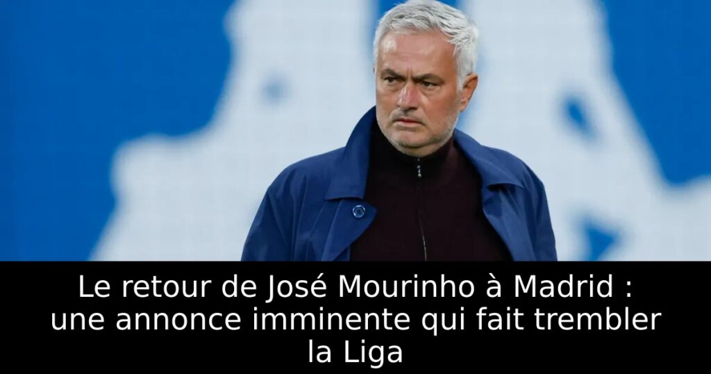 Le retour de José Mourinho à Madrid : une annonce imminente qui fait trembler la Liga