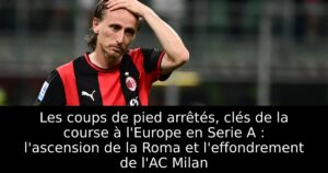 Les coups de pied arrêtés, clés de la course à l&rsquo;Europe en Serie A : l&rsquo;ascension de la Roma et l&rsquo;effondrement de l&rsquo;AC Milan