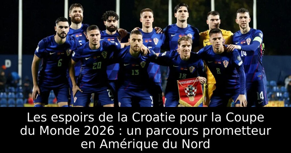 Les espoirs de la Croatie pour la Coupe du Monde 2026 : un parcours prometteur en Amérique du Nord