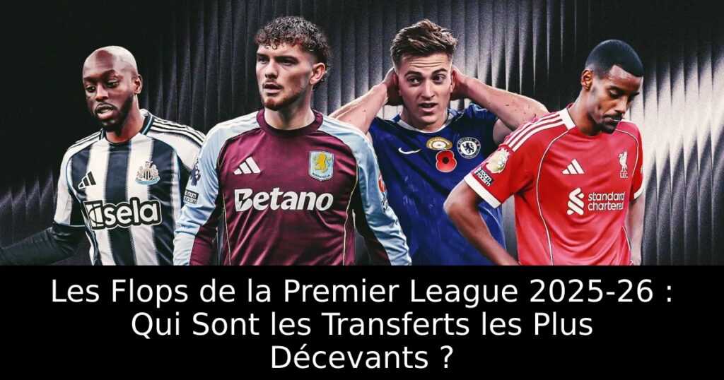 Les Flops de la Premier League 2025-26 : Qui Sont les Transferts les Plus Décevants ?