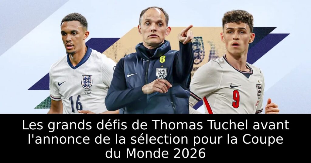 Les grands défis de Thomas Tuchel avant l&rsquo;annonce de la sélection pour la Coupe du Monde 2026