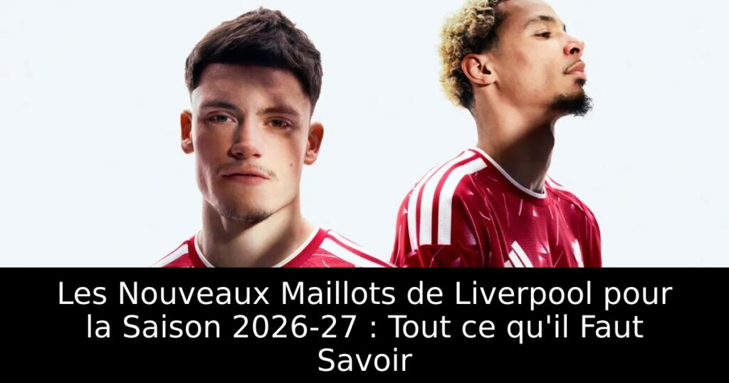 Les Nouveaux Maillots de Liverpool pour la Saison 2026-27 : Tout ce qu&rsquo;il Faut Savoir