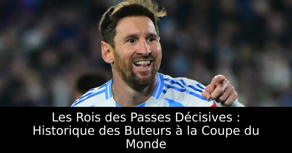 Les Rois des Passes Décisives : Historique des Buteurs à la Coupe du Monde