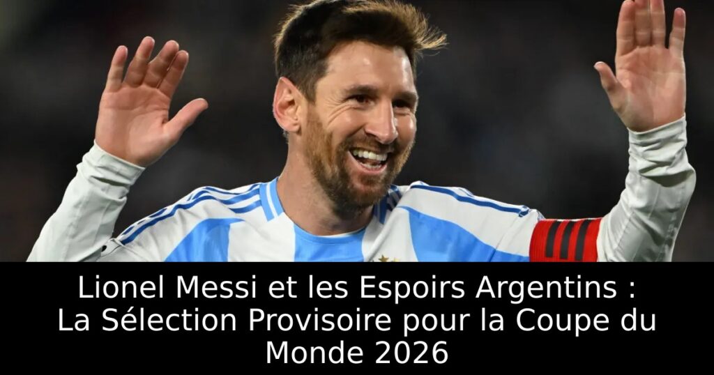 Lionel Messi et les Espoirs Argentins : La Sélection Provisoire pour la Coupe du Monde 2026