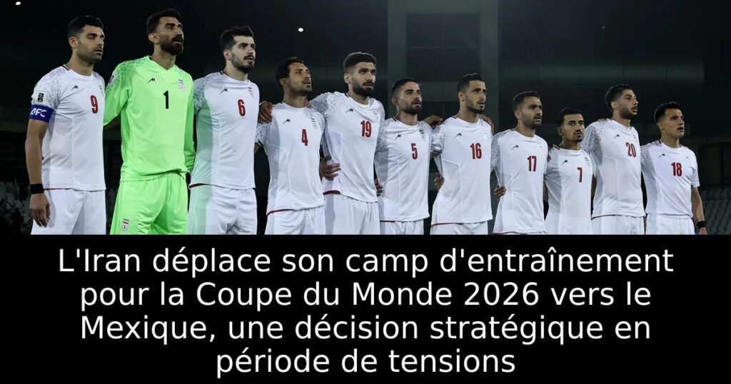 L&rsquo;Iran déplace son camp d&rsquo;entraînement pour la Coupe du Monde 2026 vers le Mexique, une décision stratégique en période de tensions