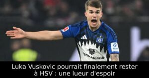Luka Vuskovic pourrait finalement rester à HSV : une lueur d&rsquo;espoir