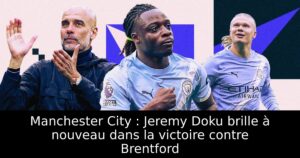 Manchester City : Jeremy Doku brille à nouveau dans la victoire contre Brentford