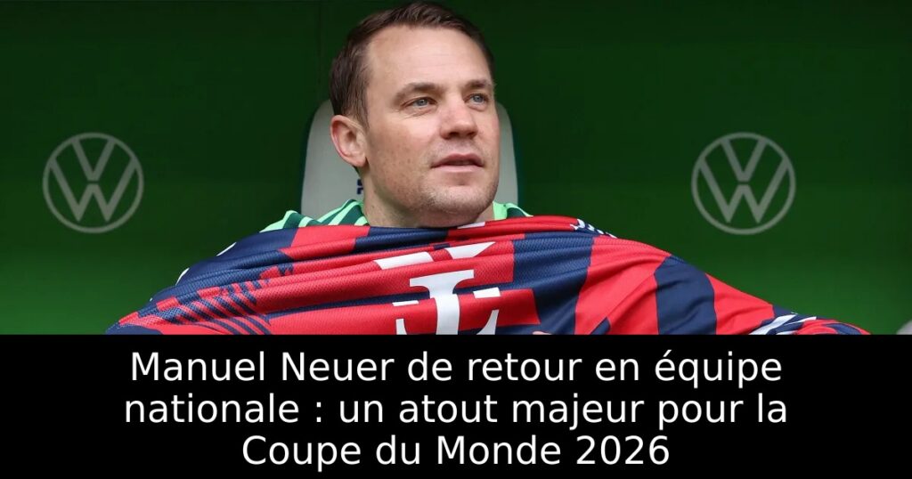 Manuel Neuer de retour en équipe nationale : un atout majeur pour la Coupe du Monde 2026