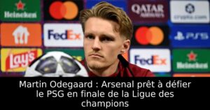 Martin Odegaard : Arsenal prêt à défier le PSG en finale de la Ligue des champions