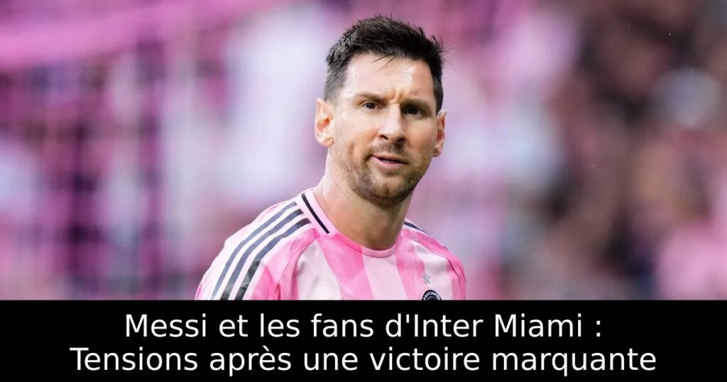 Messi et les fans d&rsquo;Inter Miami : Tensions après une victoire marquante