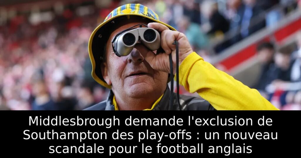 Middlesbrough demande l&rsquo;exclusion de Southampton des play-offs : un nouveau scandale pour le football anglais